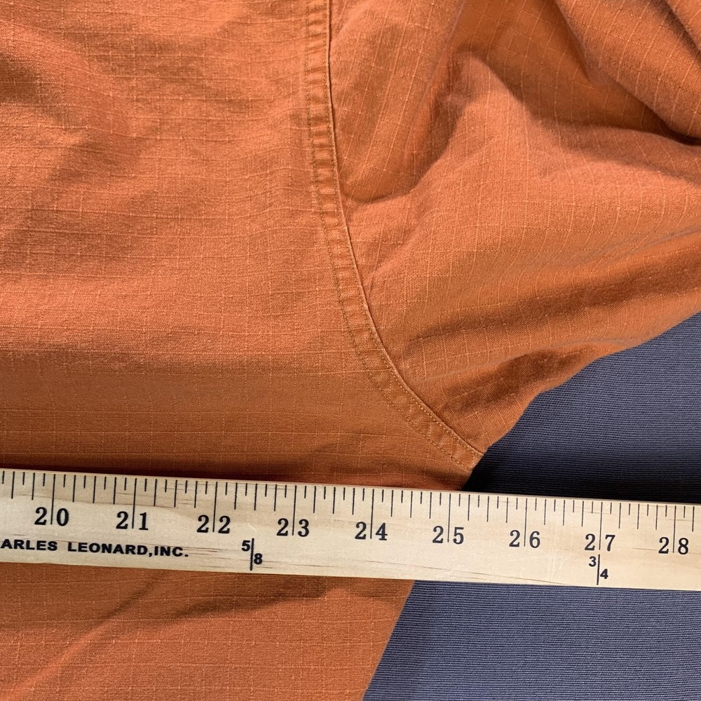 Tommy Hilfiger Shirt Mens Medium Orange Navigator Naval Military Long Sleeve - Picture 13 of 16
